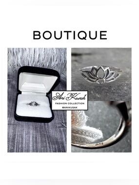 925 Sterling Silver Lotus Flower Ring Size 3 (Open To Reasonable Offers)